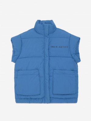 <img class='new_mark_img1' src='https://img.shop-pro.jp/img/new/icons14.gif' style='border:none;display:inline;margin:0px;padding:0px;width:auto;' />TRUE ARTIST Padded Vest nº04 - Pacific Coast Blue