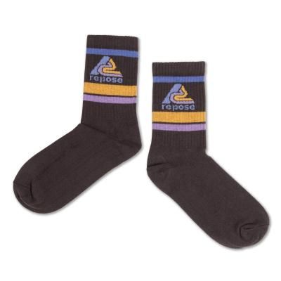 <img class='new_mark_img1' src='https://img.shop-pro.jp/img/new/icons14.gif' style='border:none;display:inline;margin:0px;padding:0px;width:auto;' />SS25 Repose.AMS sporty socks - charcoal grey logo