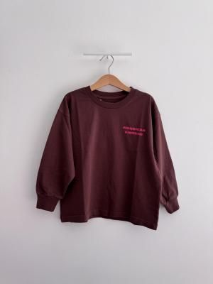 <img class='new_mark_img1' src='https://img.shop-pro.jp/img/new/icons14.gif' style='border:none;display:inline;margin:0px;padding:0px;width:auto;' />American Vintage KID'S LONG SLEEVE T-SHIRT FIZVALLEY  | VINTAGE WALNUT