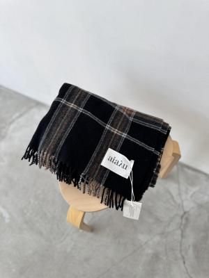 <img class='new_mark_img1' src='https://img.shop-pro.jp/img/new/icons14.gif' style='border:none;display:inline;margin:0px;padding:0px;width:auto;' />AW25 Aiayu Kaya wool scarf - Mix Black