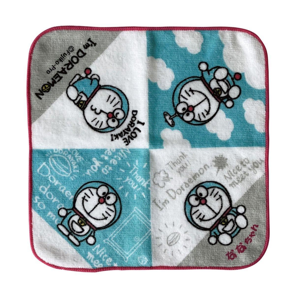 もんもん オーダーページ ドラえもん I'm Doraemon ネームハンカチ（ピンク・ブルー/イニシャル