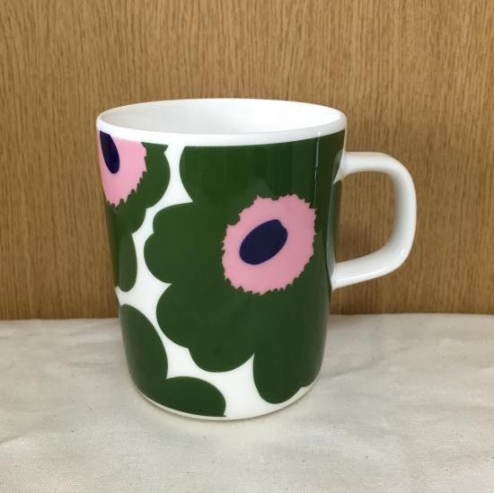 marimekko UNIKKO(ウニッコ) マグカップ グリーン×ピンク - 北欧雑貨店