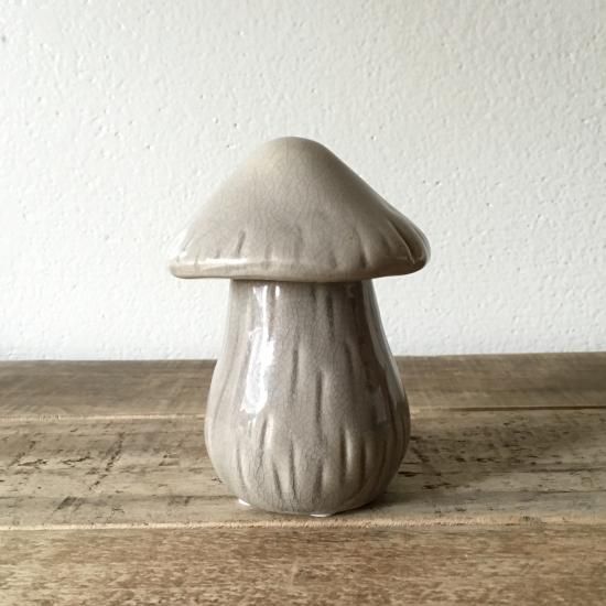 きのこの陶器ポット グレー - 北欧雑貨店 MUSHROOM APARTMENT