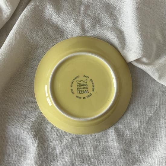 USED】 ARABIA Teema(ティーマ) イエロー カップ&ソーサー 王冠