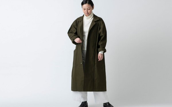 【2月中旬お届け】木間服装製作 / coat 帆布 khaki / unisex 1size
