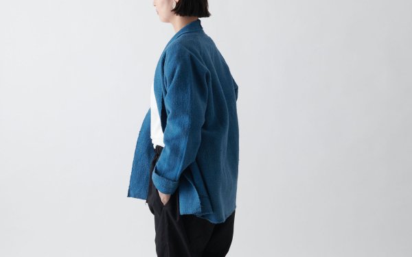 【sold out】MITTAN / OCガラ紡ジャケット 藍×胡桃 JK-07C / unisex