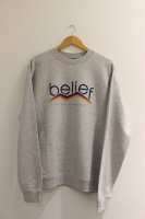 BELIEF NYC -PEAK CREW NECK SWEAT(GRAY)<img class='new_mark_img2' src='https://img.shop-pro.jp/img/new/icons5.gif' style='border:none;display:inline;margin:0px;padding:0px;width:auto;' />
