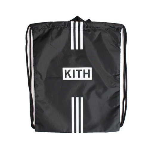 KITH×adidas-SOCCER DRAWSTRING BAG(BLACK) - LOCKER ROOM WEB STORE