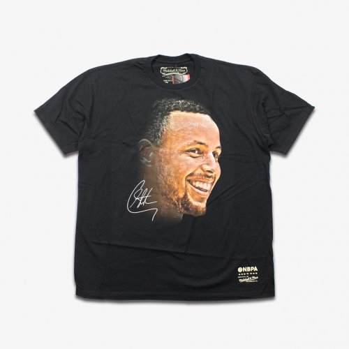 Mitchell&Ness-REAL BIG FACE T-SHIRTS Stephen Curry(BLACK)