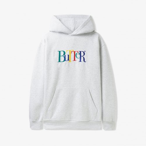 BUTTER GOODS-Jumble Embroidered Pullover Hoodie(Ash)<img class='new_mark_img2' src='https://img.shop-pro.jp/img/new/icons5.gif' style='border:none;display:inline;margin:0px;padding:0px;width:auto;' />