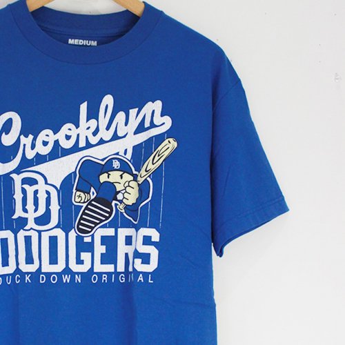 LR SELECT VINTAGE MUSIC-DUCK DOWN RECORDS CROOKLYN DODGERS S/S T-SHIRT (BLUE)<img class='new_mark_img2' src='https://img.shop-pro.jp/img/new/icons5.gif' style='border:none;display:inline;margin:0px;padding:0px;width:auto;' />