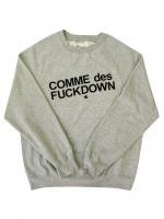 COMME des FUCK DOWN -CREW NECK SWEAT(GRAY)<img class='new_mark_img2' src='https://img.shop-pro.jp/img/new/icons5.gif' style='border:none;display:inline;margin:0px;padding:0px;width:auto;' />