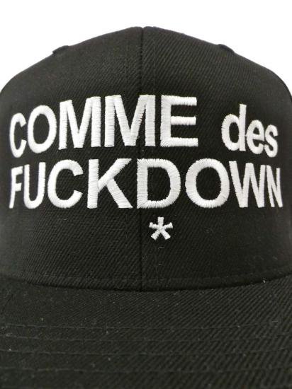 COMME des FUCK DOWN -SNAP BACK CAP(BLACK) - LOCKER ROOM WEB STORE