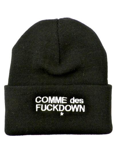 COMME des FUCK DOWN -BEENIE CAP(BLACK) - LOCKER ROOM WEB STORE