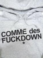 COMME des FUCK DOWN -HOODIE(GRAY)<img class='new_mark_img2' src='https://img.shop-pro.jp/img/new/icons5.gif' style='border:none;display:inline;margin:0px;padding:0px;width:auto;' />