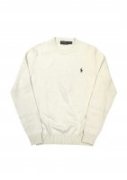 POLO RALPH LAUREN -ONE POINT KNIT SWEATER(WHITE)<img class='new_mark_img2' src='https://img.shop-pro.jp/img/new/icons5.gif' style='border:none;display:inline;margin:0px;padding:0px;width:auto;' />