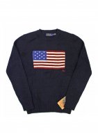 POLO RALPH LAUREN -FLAG KNIT SWEATER(NAVY)<img class='new_mark_img2' src='https://img.shop-pro.jp/img/new/icons5.gif' style='border:none;display:inline;margin:0px;padding:0px;width:auto;' />