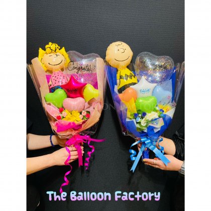 花束タイプ チャーリーブラウンorサリー バルーンファクトリー The Balloon Factory
