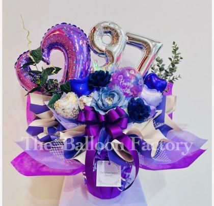 卓上アレンジ|数字入り - バルーンファクトリー The Balloon Factory