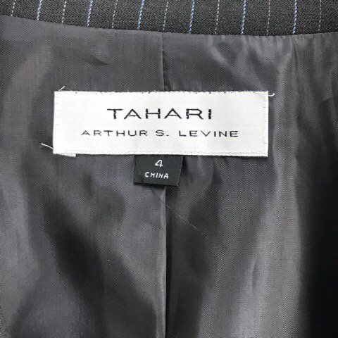 TAHARI ARTHUR S.LEVINE ピンストライプ セットアップスーツ グレー