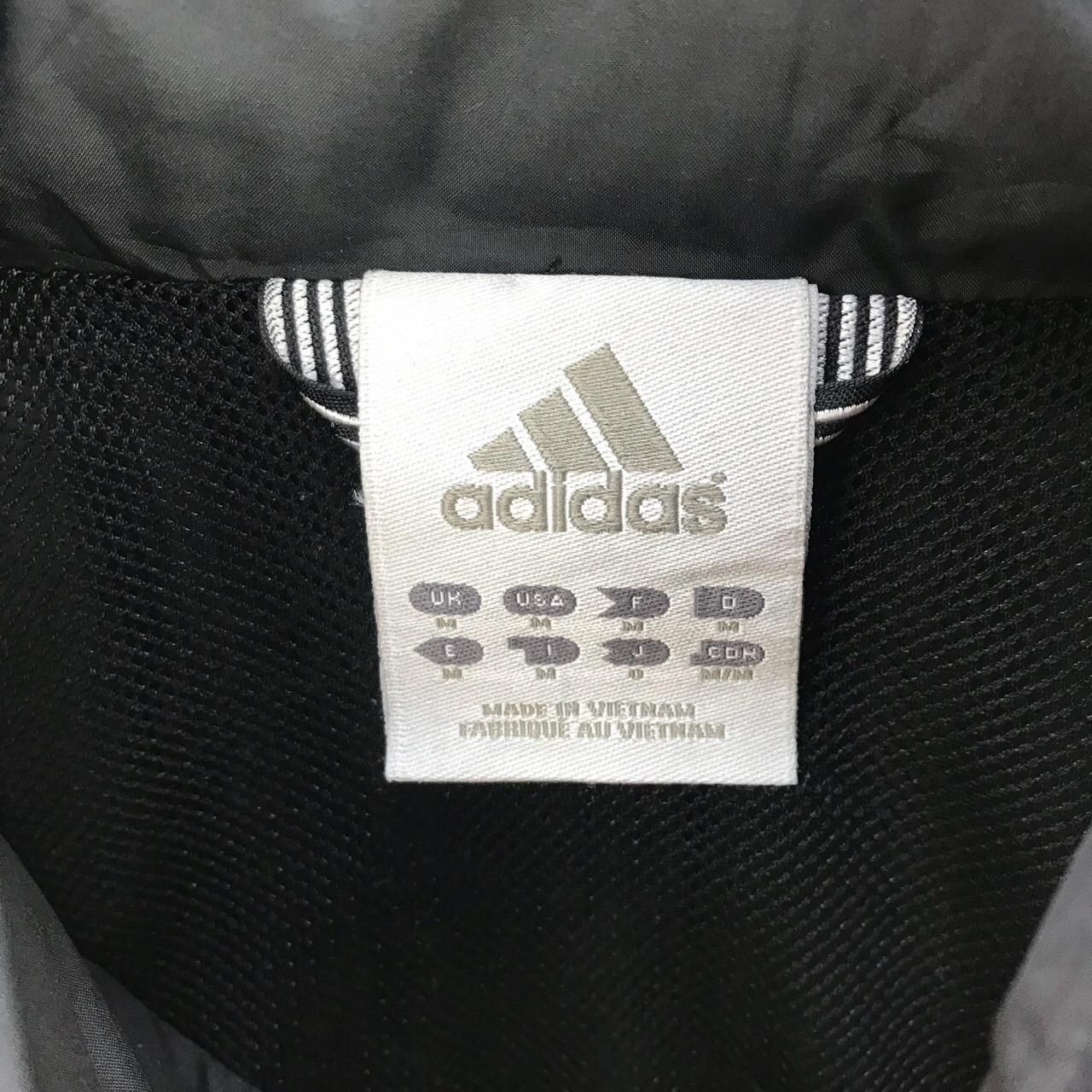 アメリカ古着 adidas 3本ライン ジップアップブルゾン スポーツ