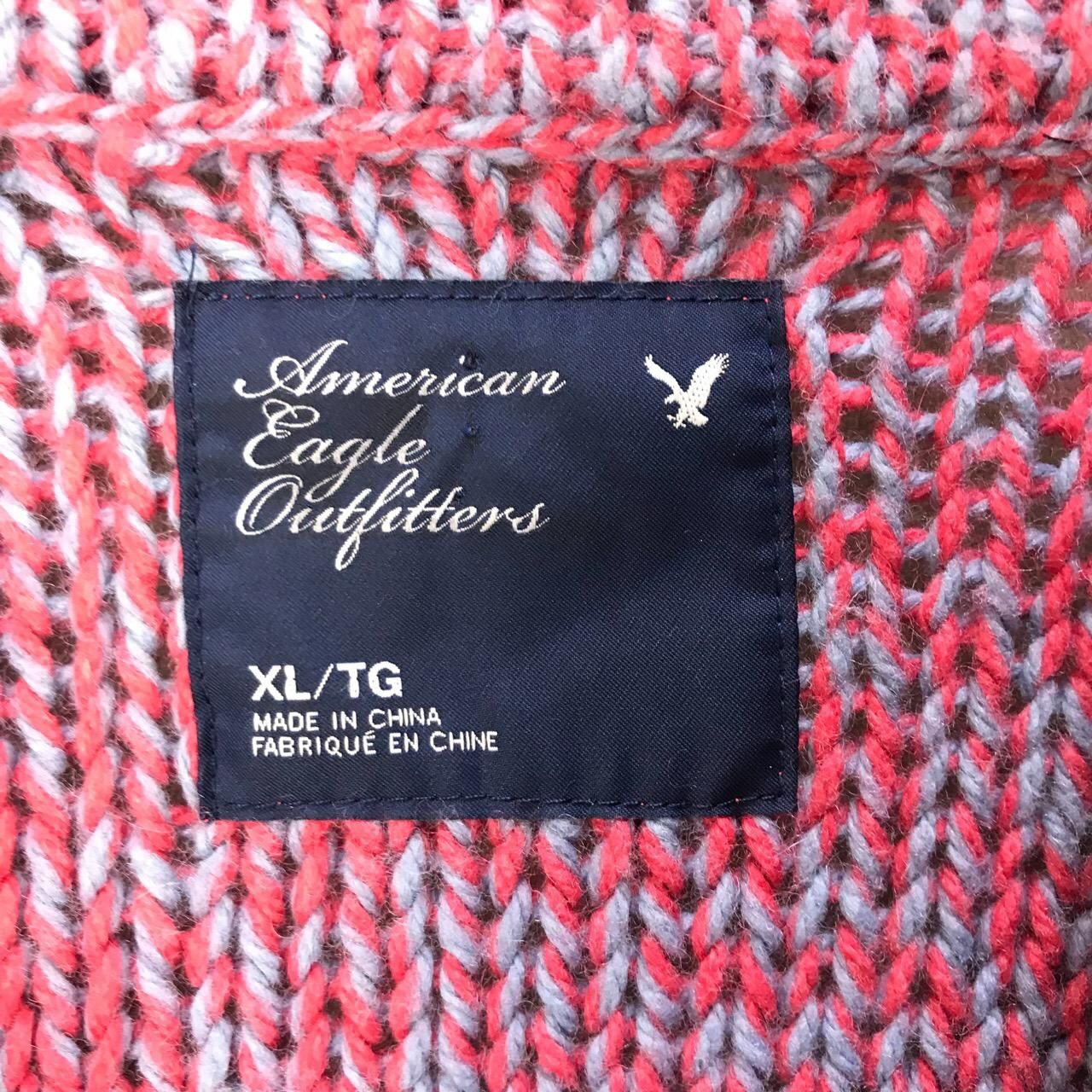 AMERICAN EAGLE OUTFITTERS　アメリカンイーグル　ミックスカラー　ショールカラー　ニットカーディガン -  ヨーロッパやアメリカのヴィンテージ古着なら｜古着屋ChuPa