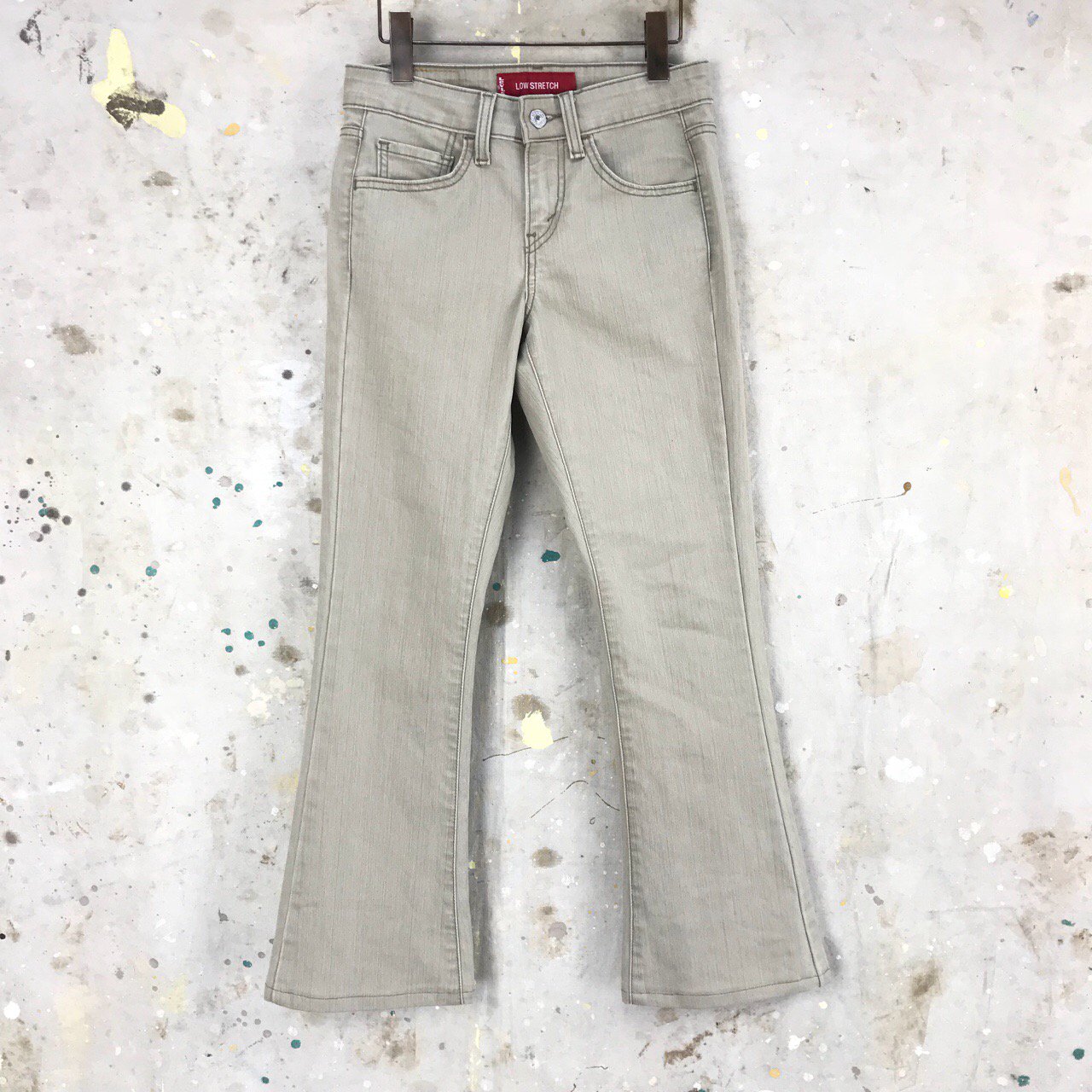 アメリカ古着 Levis SUPERLOW STRETCH 519 フレアパンツ ベージュ