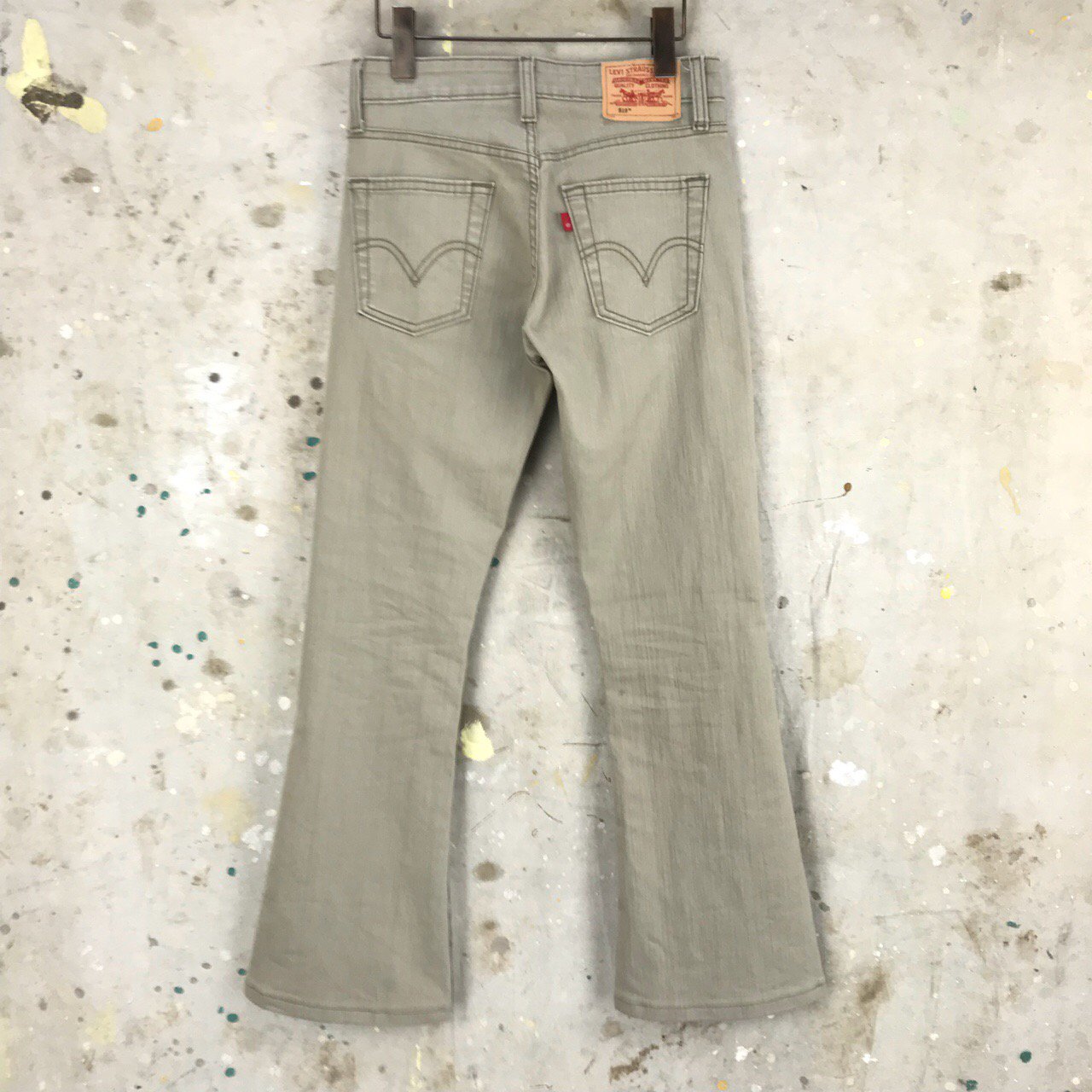 アメリカ古着 Levis SUPERLOW STRETCH 519 フレアパンツ ベージュ