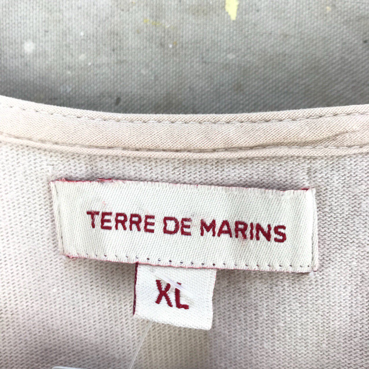 ヨーロッパ古着 TERRE DE MARINS ボーダー柄 ノースリーブワンピース