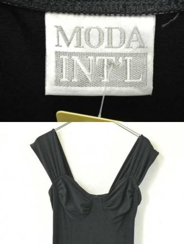 アメリカ古着 MODAINTL ランジェリー キャミソールワンピース 黒