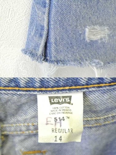 アメリカ古着 Levi's514 ダメージデニム カットオフショートパンツ ...