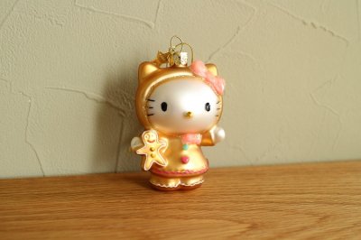 Hello Kitty ジンジャーブレッド / ガラス オーナメント Hello Kitty