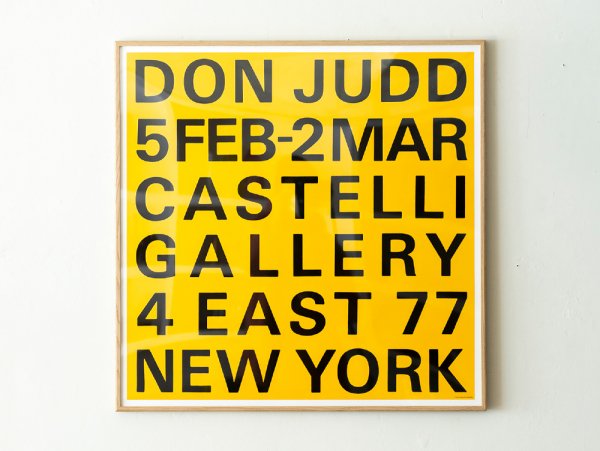 Don Judd Exhibition Poster, Leo Castelli Gallery, 1966 - Playmountain