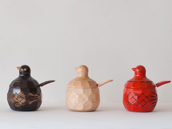 未使用 鳩の砂糖壺 シュガーポット 信州 長野 伝統工芸品