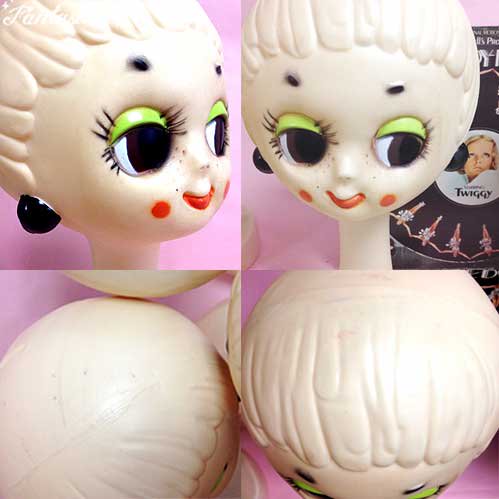 ツイッギー風 ヘッドマネキン 帽子スタンド Twiggy Head トゥイギー ヘッド - fantastica Tokyo Koenji