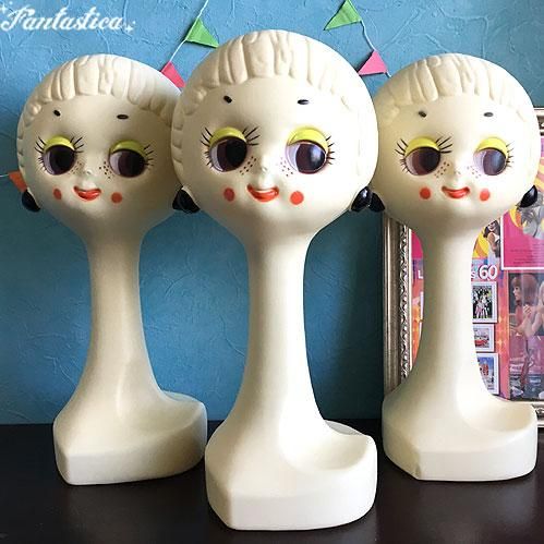 ツイッギー風 ヘッドマネキン 帽子スタンド Twiggy Head トゥイギー