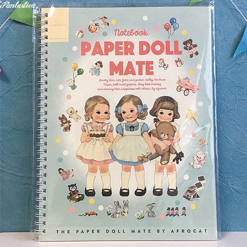 ペーパードールメイト】スプリング・ノートブック ブルー Paper Doll