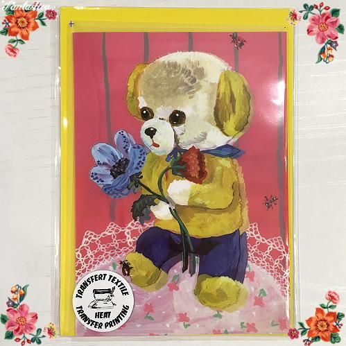 ナタリー レテ 転写シート グリーティングカード テディベア テディベアの熱転写シール A6サイズ ナタリー レテ 転写シート グリーティングカード テディベア テディベアの熱転写シール A6サイズ