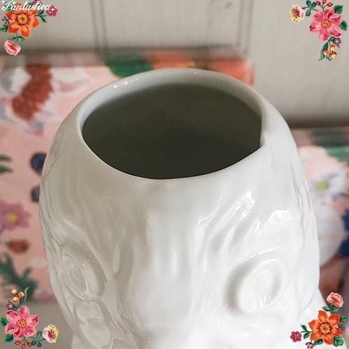 ナタリー・レテ】ヴェイス・ビッグ・オウル フクロウの花瓶