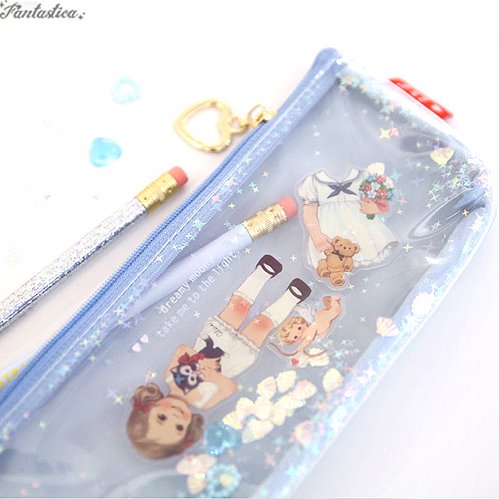 【ペーパードールメイト】グリッター・ポーチ・ペンケース アリス Paper Doll Mate glitter Pouch pencase Alice