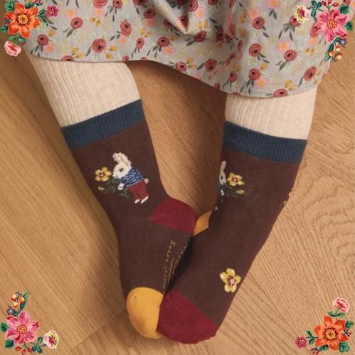 ナタリー・レテ ベビー・ソックス ハート・バニー 12-15cm