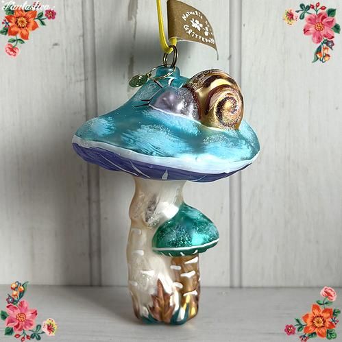 ナタリー・レテ】オーナメント ガーデン・マッシュルーム・ブルー