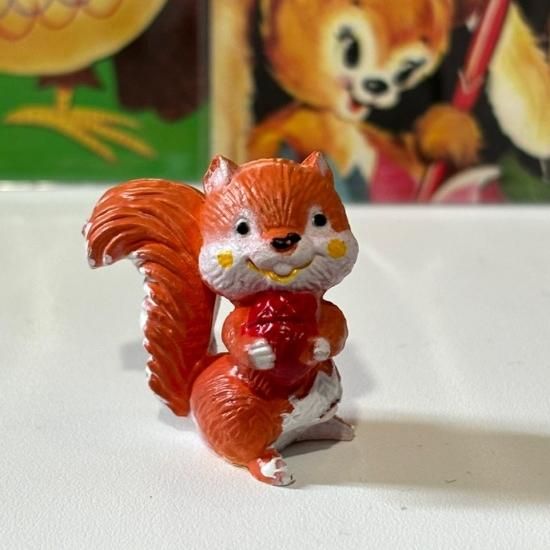テディベア ラムネ色 リス ぬいぐるみ 玩具 レトロ ミニチュア リス