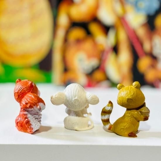 レトロアニマル】ミニチュア・フィギュア ホワイト・マウス 白ねずみ