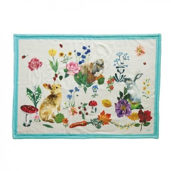 ナタリー・レテ】ダブル・レイヤー・ブランケット ラビッツ