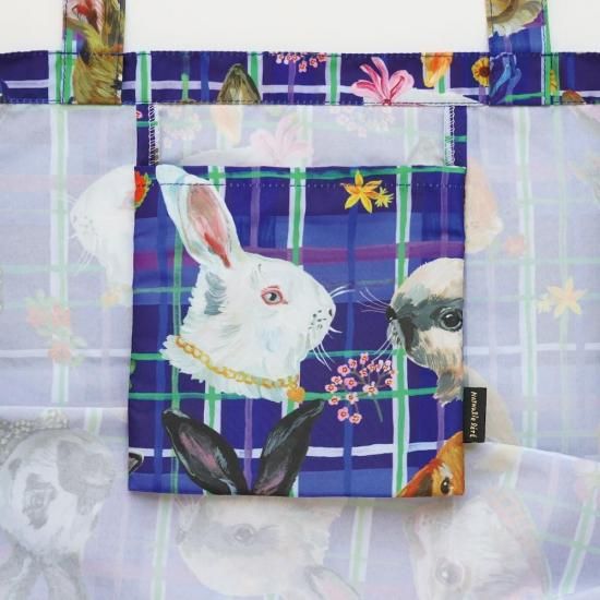 ナタリー・レテ】ポケッタブル・エコバッグ ラビッツ ウサギたちの
