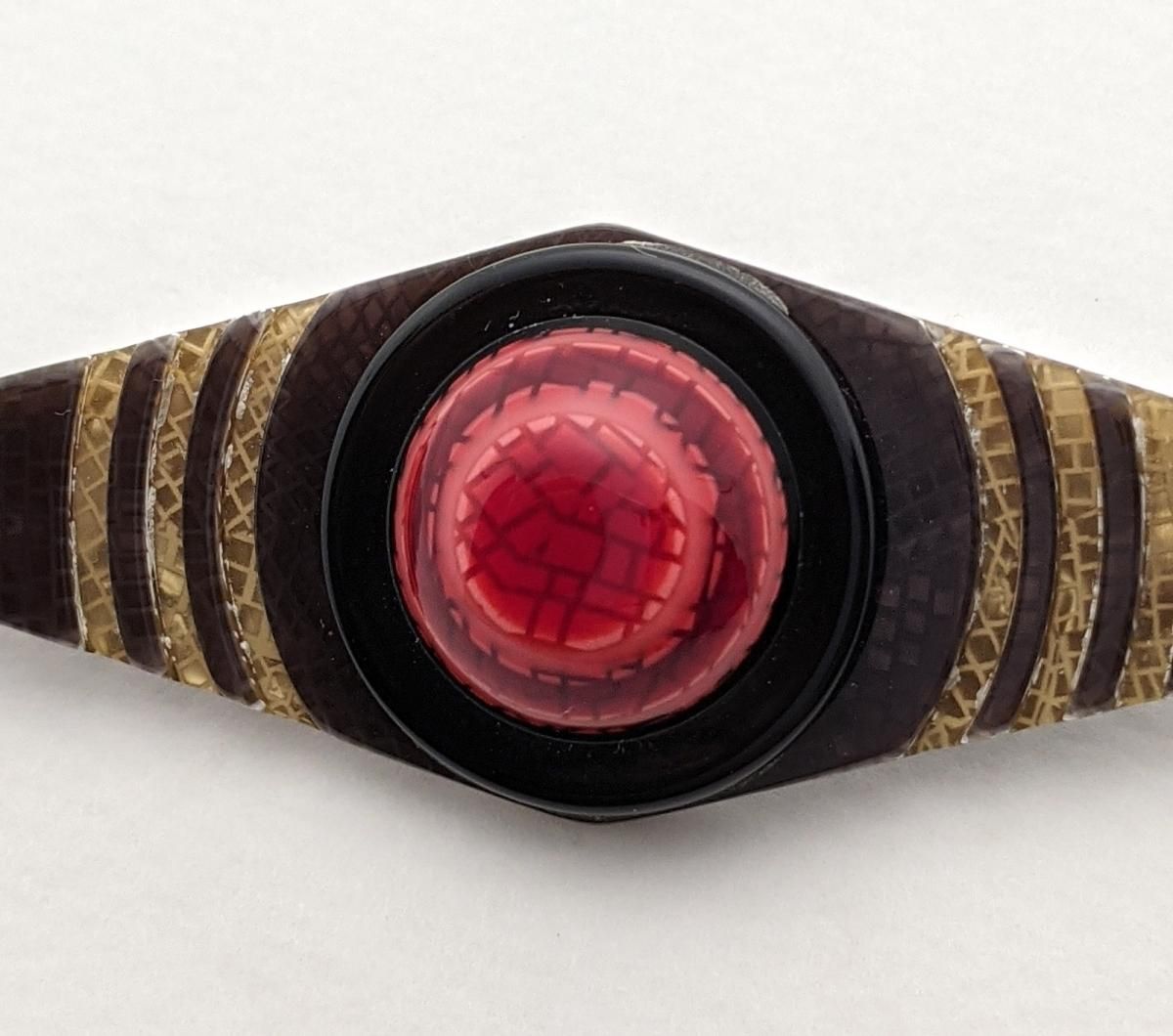 LEA STEIN リアスタン ブローチ 幾何学模様