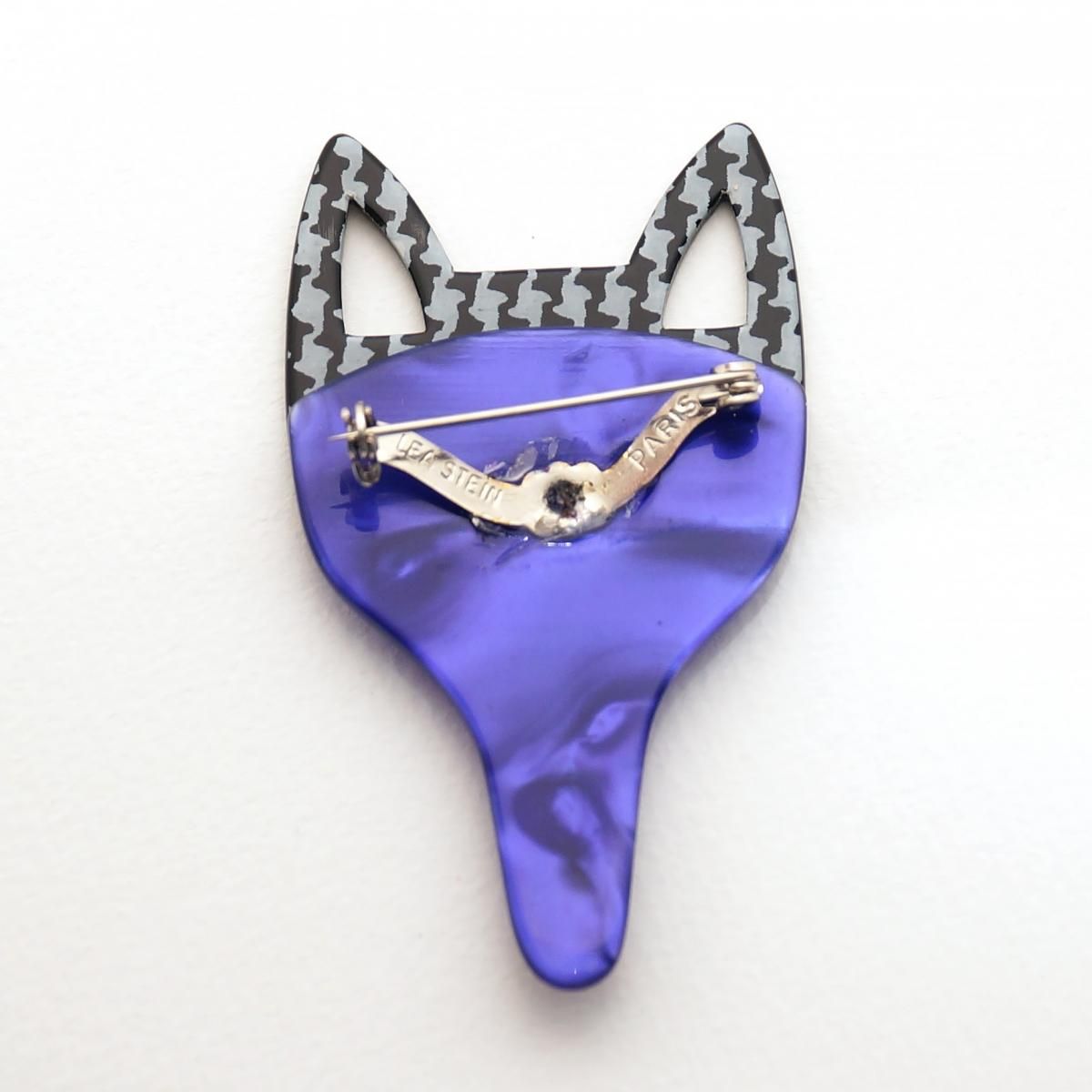 リアスタン　セミブローチ リアスタン セミブローチ Lea stein Paris ブローチ 猫 フランス