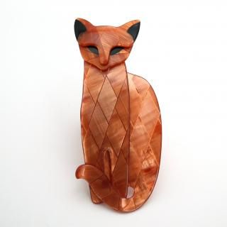 LEA STEIN PARIS 猫ブローチ VINTAGE リアスタン 黒猫