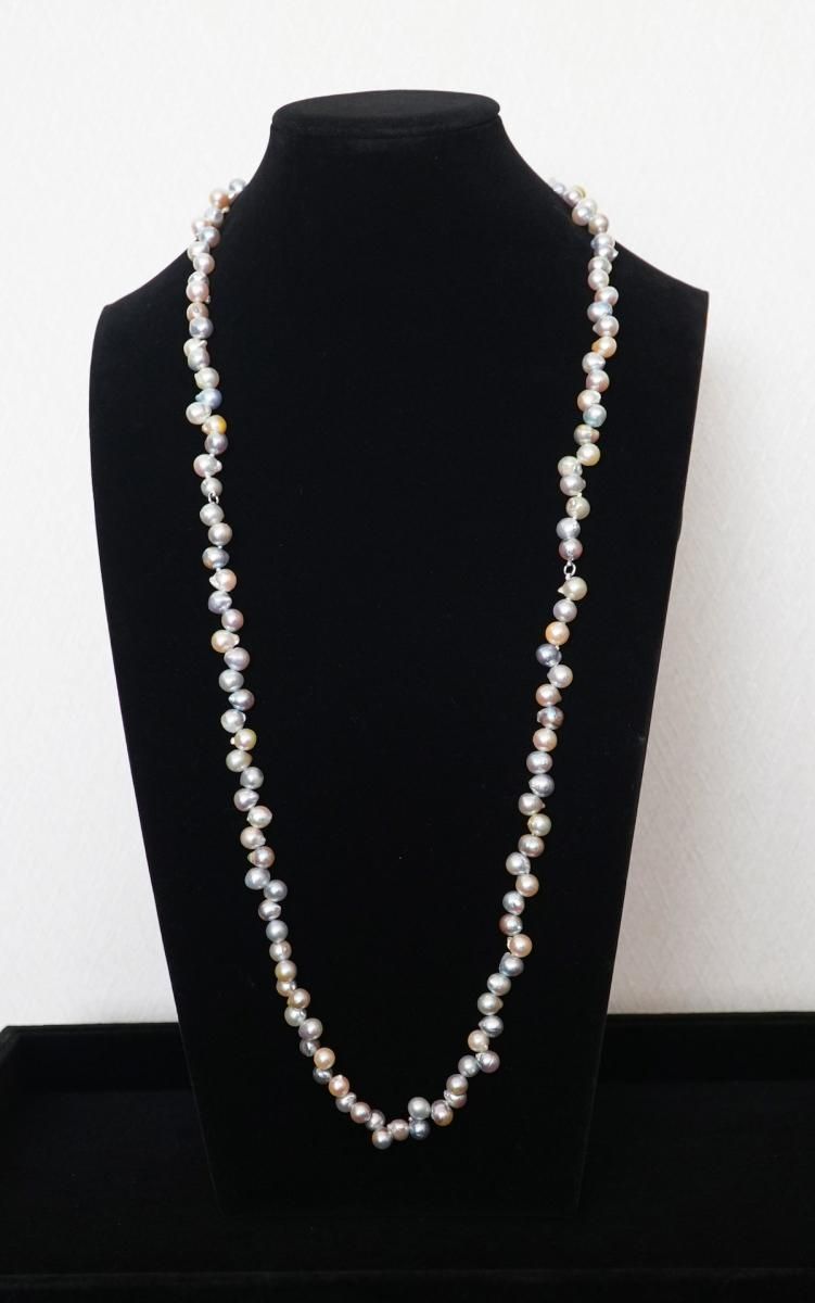 ラヴェル（タドポールバロックパールのネックレス マルチカラー）